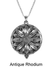 Load image into Gallery viewer, Daisy flower 6 Times Magnifier Magnifying Glass Top Sliding Magnet Pendant Necklace, 30 inch plus 3 inch