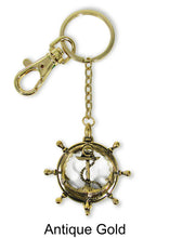 Load image into Gallery viewer, Anchor 6 Times Magnifier Magnifying Glass Top Sliding Magnet Pendant Key Chain