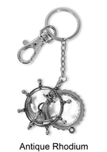 Load image into Gallery viewer, Anchor 6 Times Magnifier Magnifying Glass Top Sliding Magnet Pendant Key Chain