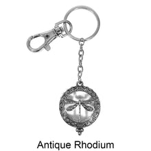 Load image into Gallery viewer, Dragonfly 6 Times Magnifier Magnifying Glass Sliding Top Magnet Pendant Key Chain