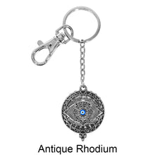 Load image into Gallery viewer, Evil Eye  6 Times Magnifier Magnifying Glass Top Sliding Magnet Pendant Key Chain