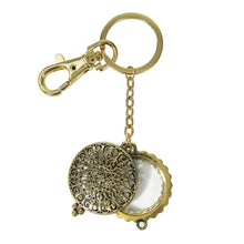 Load image into Gallery viewer, Byzantine Filigree 6 Times Magnifier Magnifying Glass Sliding Top Magnet Pendant Key Chain