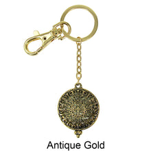 Load image into Gallery viewer, Byzantine Filigree 6 Times Magnifier Magnifying Glass Sliding Top Magnet Pendant Key Chain