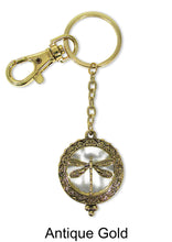 Load image into Gallery viewer, Dragonfly 6 Times Magnifier Magnifying Glass Sliding Top Magnet Pendant Key Chain