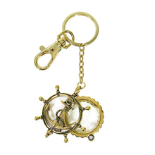 Load image into Gallery viewer, Anchor 6 Times Magnifier Magnifying Glass Top Sliding Magnet Pendant Key Chain