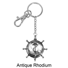 Load image into Gallery viewer, Anchor 6 Times Magnifier Magnifying Glass Top Sliding Magnet Pendant Key Chain