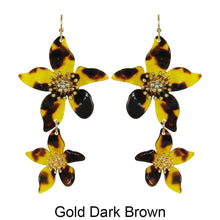 Load image into Gallery viewer, Acetate Resin Flower Dangle Hook Earrings