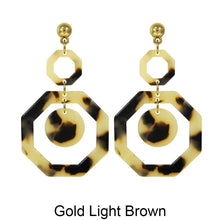 Load image into Gallery viewer, Acetate Resin Geometric Dangle Post Earrings