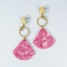 Load image into Gallery viewer, Acetate Resin Geometric Dangle Post Earrings