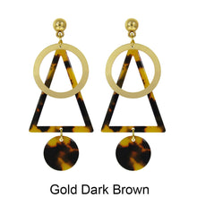 Load image into Gallery viewer, Acetate Resin Geometric Dangle Post Earrings