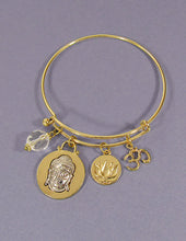 Load image into Gallery viewer, Buddha Face Buddhism Charm Wired Cuff Bracelet