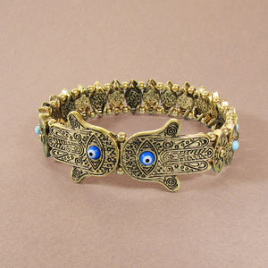 Evil Eye Hamsa Protect Stretchable Bracelet