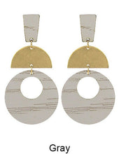 Load image into Gallery viewer, Geometric Wood Post Earrings