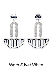 Load image into Gallery viewer, Acetate Laser Cut Drop Dangle Post Earrings