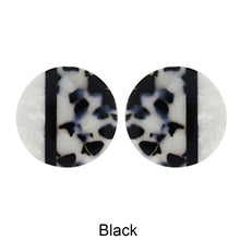 Load image into Gallery viewer, Acetate Resin Round Stripe Post Earrings