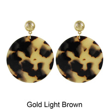 Load image into Gallery viewer, Acetate Resin Round Simple Post Earrings