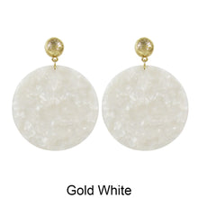 Load image into Gallery viewer, Acetate Resin Round Simple Post Earrings