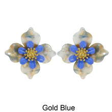 Load image into Gallery viewer, Acetate Resin Flower Delicate Post Earrings