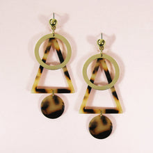 Load image into Gallery viewer, Acetate Resin Geometric Dangle Post Earrings