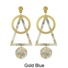 Load image into Gallery viewer, Acetate Resin Geometric Dangle Post Earrings