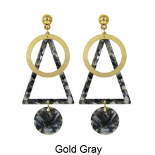 Load image into Gallery viewer, Acetate Resin Geometric Dangle Post Earrings