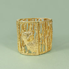 Load image into Gallery viewer, A Fox in the Forest Casting Stretchable Bangle Bracelet