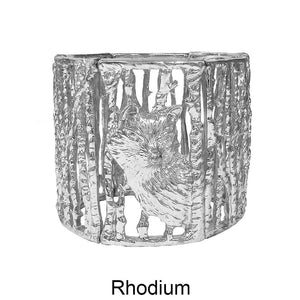 A Fox in the Forest Casting Stretchable Bangle Bracelet