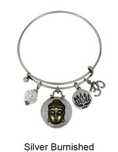 Load image into Gallery viewer, Buddha Face Buddhism Charm Wired Cuff Bracelet