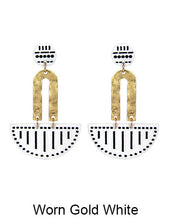 Load image into Gallery viewer, Acetate Laser Cut Drop Dangle Post Earrings