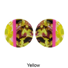 Load image into Gallery viewer, Acetate Resin Round Stripe Post Earrings